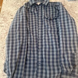 Mens Medium Gap Casual Blue Checked Men's Button-Up Shirt